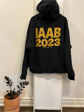 IAAB DRAKE 2023 BLACK & GOLD OVERSIZED HOODIE ⚫️🟡 XL